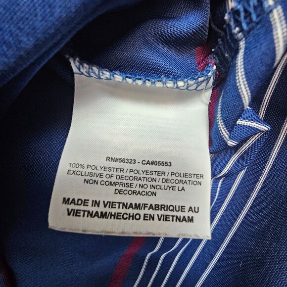 Nike Golf Polo Shirt Men's XL‎ Blue Red Striped Torres Blancas Golf Club Spain - Picture 10 of 11